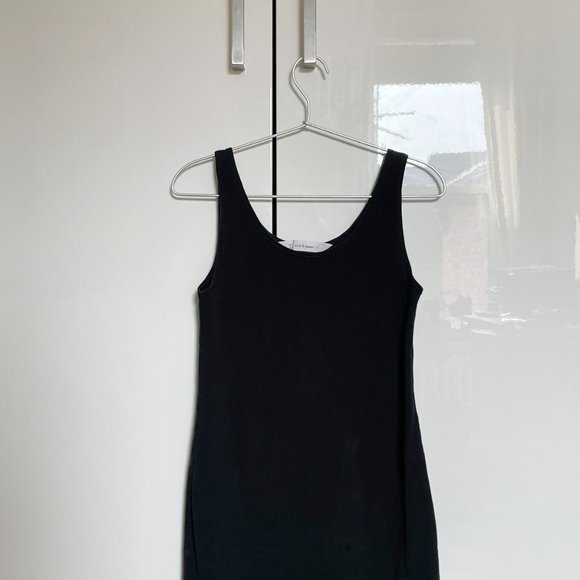Tight-Fit Black Knit Tank Dress - Picture 2 of 5